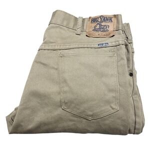 Vintage Big Yank Jeans Mens 38x30 Beige Straight Leg‎ Denim USA Union Made